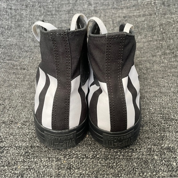 Converse Chuck Taylor All Star Spellout Sneakers Black White Hi Men’s Size 8.5 - Picture 3 of 9